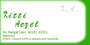 kitti aczel business card